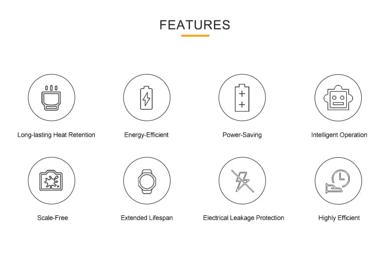 Wall-mounted electric resistance boiler with digital display and remote control function